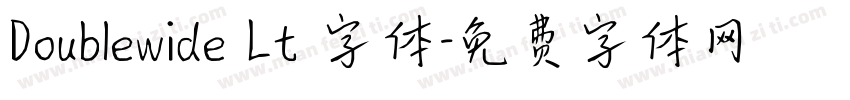 Doublewide Lt 字体字体转换